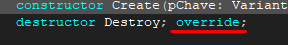 Destroy deve ter override