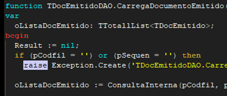 Declarado lista no escopo local