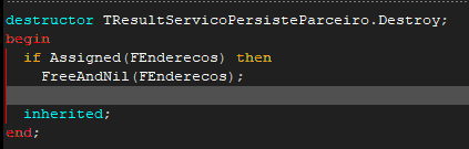 Destroy da classe TResultServicoPersisteParceiro