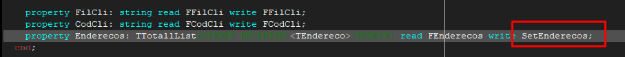 Property com SetEnderecos