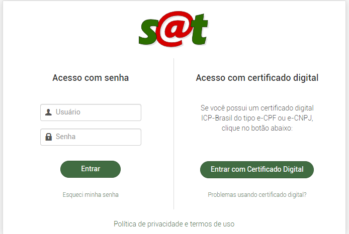PrintDeLoginDoSiteParaHomologacaoCheckoutPafEcf.png