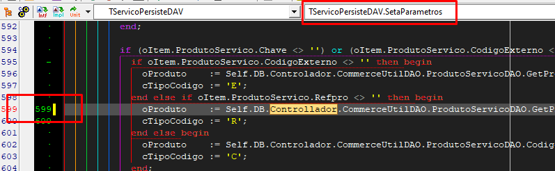 Função onde é populada a variavel local