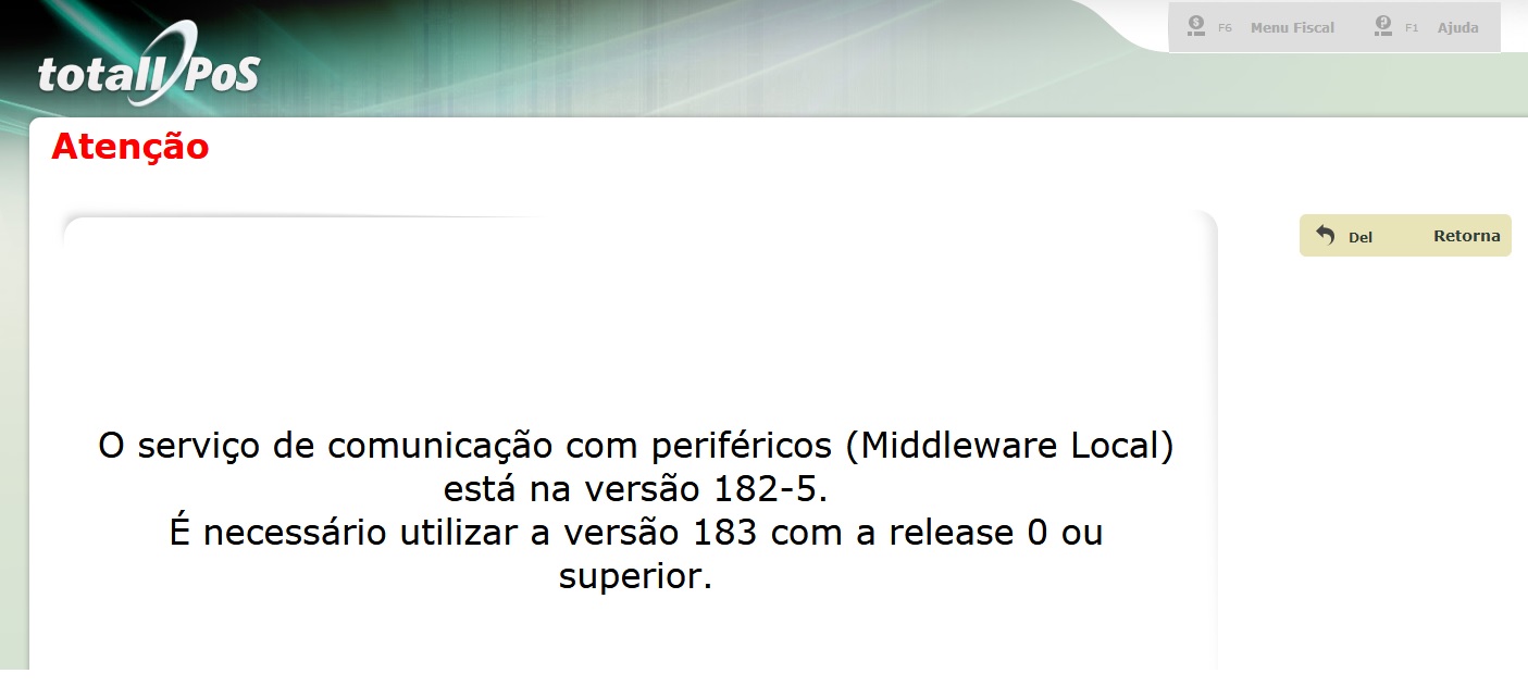 Versão Incompatível.