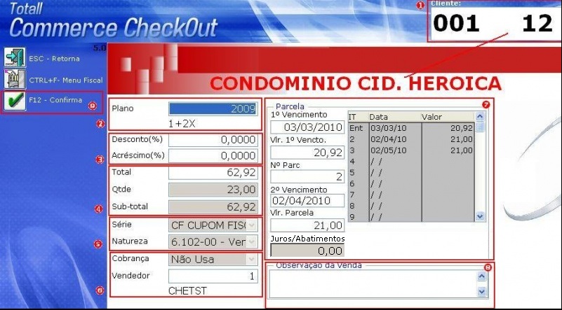 F10 - Venda Personalizada.